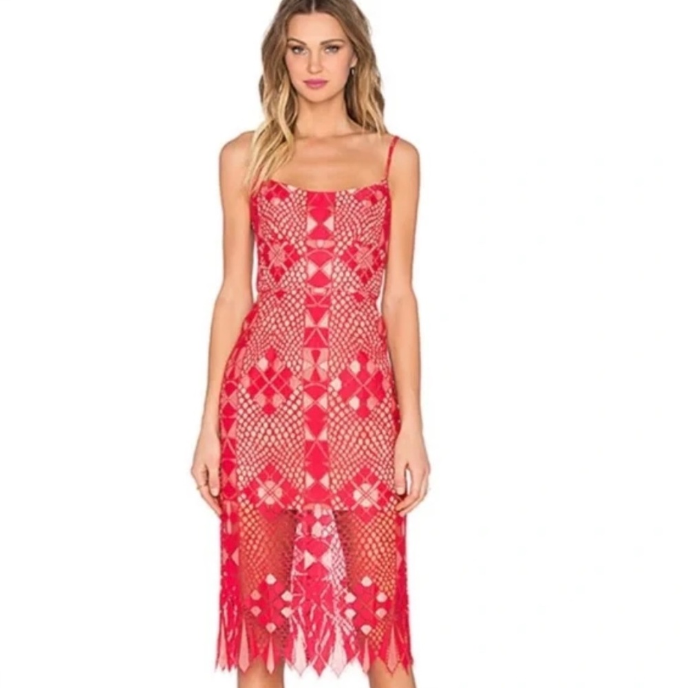 NEW BCBG Alese Geometric Lace
